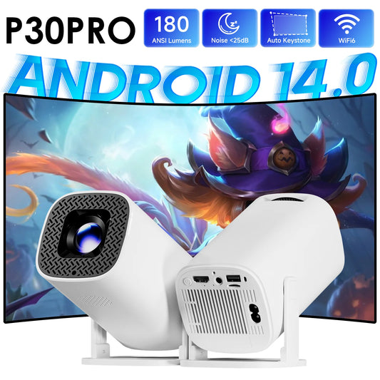Vidéoprojecteur Mini P30 Pro 4K WiFi 6 - Android 14