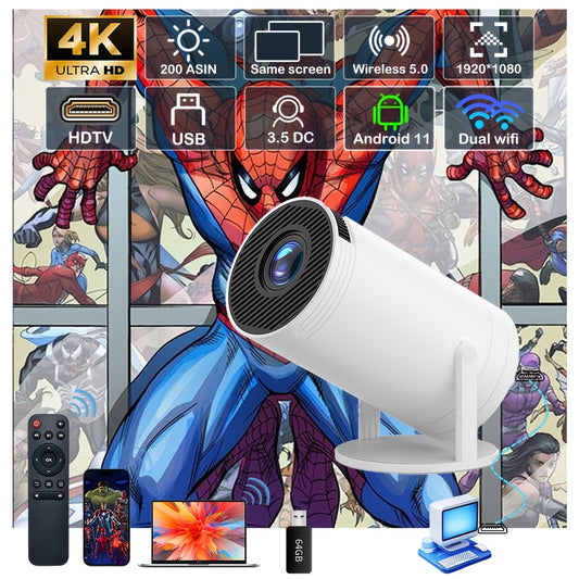 Vidéoprojecteur 4K WiFi Sans Fil Portable